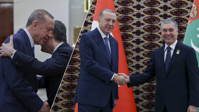  Cumhurbaşkanı Recep Tayyip Erdoğan, Türkmenistan Ulusal Konseyi Halk Maslahatı Başkanı, eski Türkmenistan Cumhurbaşkanı Gurbangulu Berdimuhamedov ile bir araya geldi.